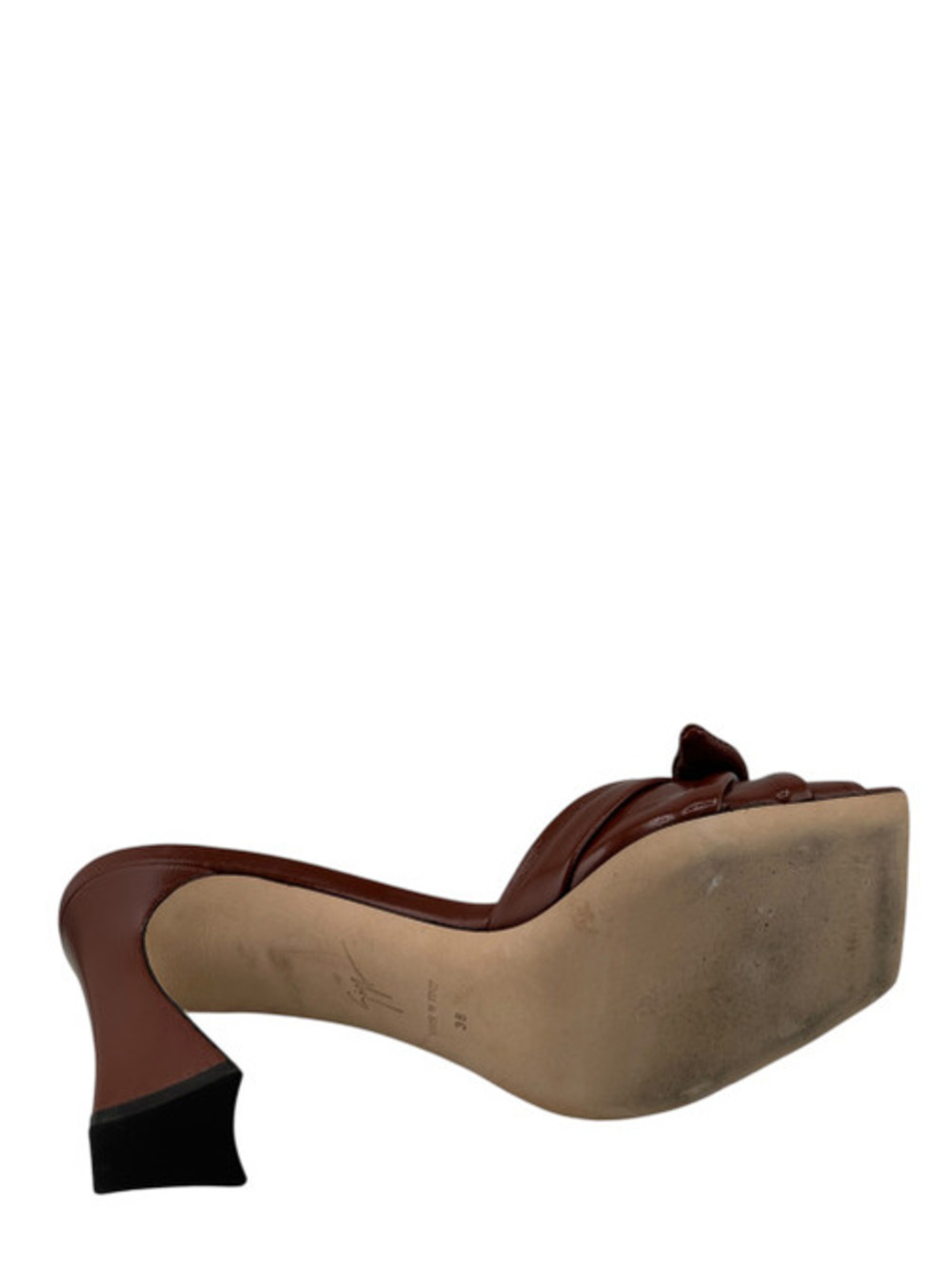 Giuseppe Zanotti 85mm Bow Mule Sandals in Cacao Brown - Picture 5 of 5